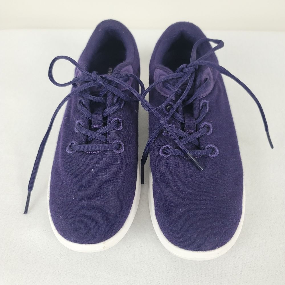 Merinos Australian Women's Lace-Up Sneakers Deep Purple Sz 6 Merino Wool